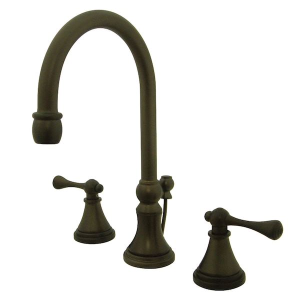 Kingston Brass 8" Widespread Bathroom Faucet, Oil Rubbed Bronze KS2985BL - main
